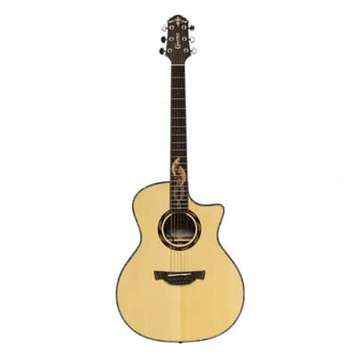 Crafter SM G-MAHO CE Anniversary MAHO Series Grand Auditorium Cutaway Salmon Inlay Design Solid Spruce Top Mahogany Neck 6-String Acoustic-Electric Guitar w/Gig Bag image 3