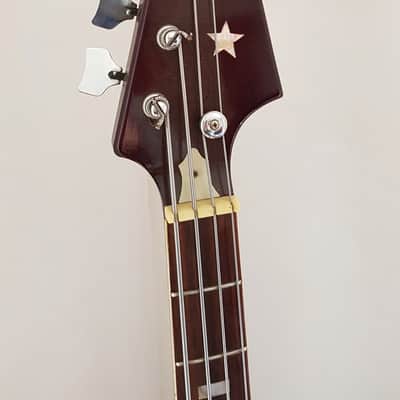Vintage early 1960 Guyatone Hoshino Star Logo Bass Tobacco Burst Short Scale #1950 4 String Japan (MIJ) image 17