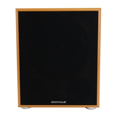 Rockville Rock Shaker 12" Inch Wood 800w Powered Home Theater Subwoofer Sub image 2