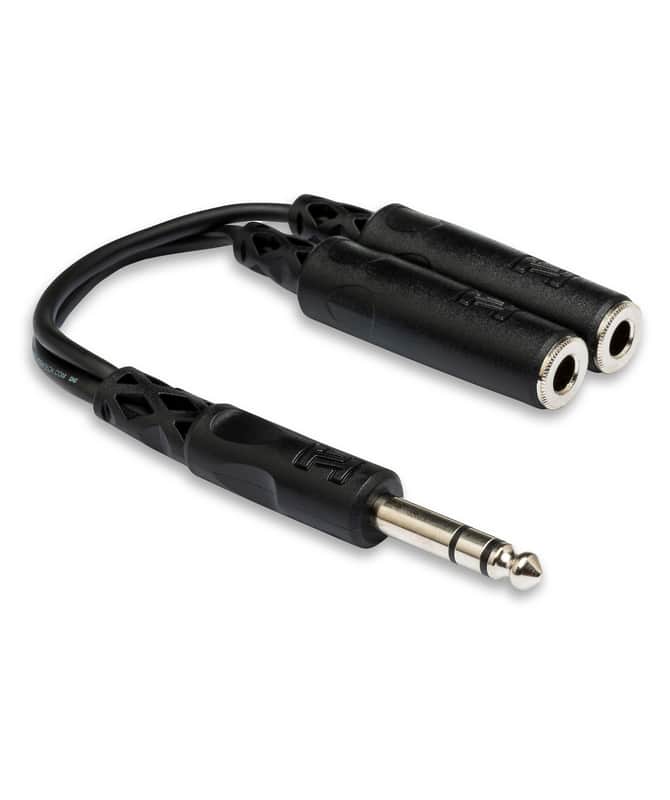 Hosa YPP-118 Y Cable 1/4 in TRS to Dual 1/4 in TRSF image 1