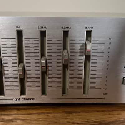 Technics SH-8025 7-band stereo graphic equalizer 1980’s - Brushed aluminum image 8