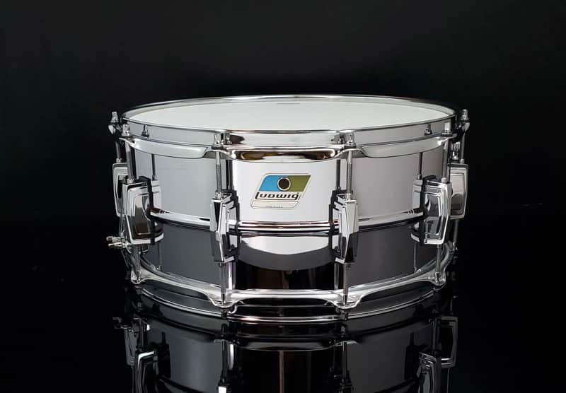 Ludwig 6.5x14 Chrome Over Brass Supra-Phonic Snare / LB402B - B Stock image 1