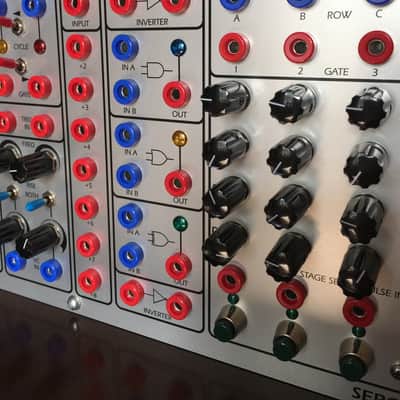 STS Serge Sequencer Shop Panel w/ PS2A Power Supply, 4.5" Chassis w/ Rack Ears and 10 Patch Cables image 7