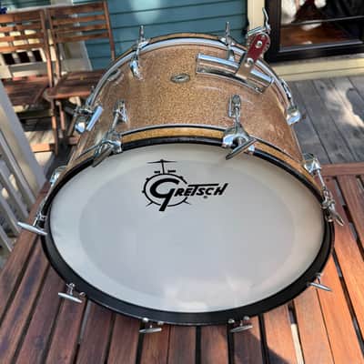 Early 60’s Gretsch Round Badge “Progressive Jazz” Kit 20/12/14 Champagne Sparkle All Original image 6