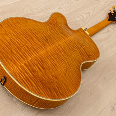 1991 Benedetto Manhattan Cutaway Archtop Electric Guitar Blonde, Near-Mint w/ DeArmond Rhythm Chief 1100, Case image 17