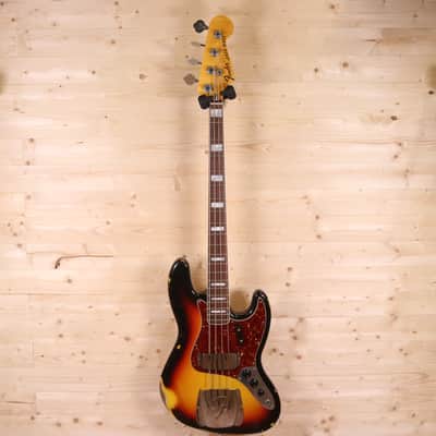 Fender Custom Shop 1972 Jazz Bass Relic - Rosewood Fingerboard, 3-Tone Sunburst image 2