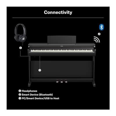 Yamaha Arius YDP-166 Digital Home Piano (White Birch) image 5