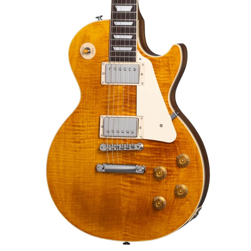 Les Paul Standard 50s Figured Top Electric Guitar Honey Amber image 1