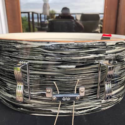 Ludwig 1963 "Ringo-Beatle Spec" Black Oyster Jazz Festival, 5, 5/16" x 14", Holy Grail! Clean! image 18