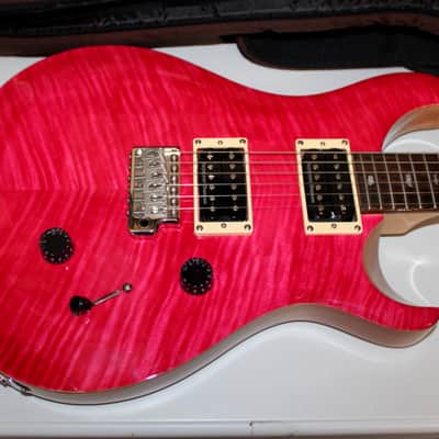 PRS SE Custom 24 Electric Guitar Bonnie Pink Seymour Duncan PRS Locking Tuners image 2
