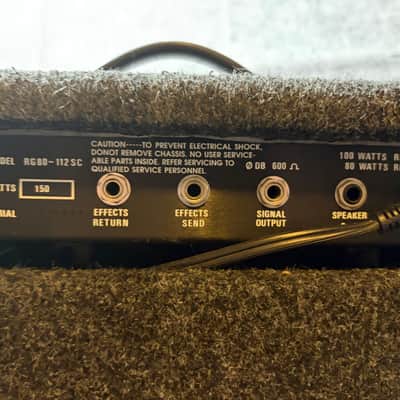 Randall RG80-112SC 2-Channel 80-Watt 1x12" Solid State Guitar Combo 1980s - Black image 8