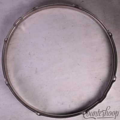 *Ludwig 16"Double-Flange Snare Drum 8-Lug Resonant Rim/Hoop Nickel Brass NOB 40s image 4
