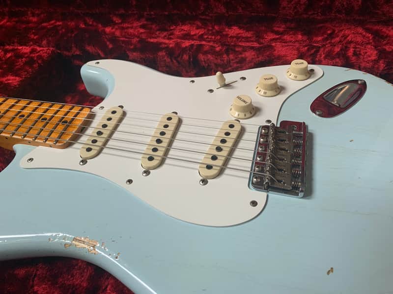 Fender Custom Shop '56 Stratocaster Heavy Relic 2019 - Faded Sonic Blue image 1