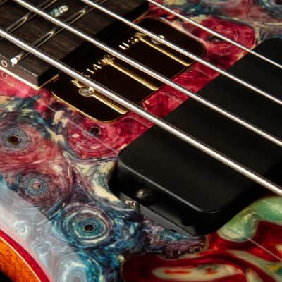 Alembic Mark King Signature Deluxe - Buckeye Burl Resin Top image 17