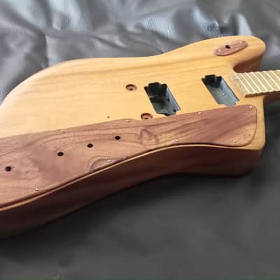 handmade mahogany slab "Firebird R" fat style guitar,oil finish,ships fast image 4