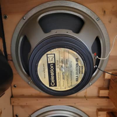 Mitchell 4x12 Cab 1977-1978 with 8 ohm G12M 25w 55 HZ Black Back Celestions - Black image 17