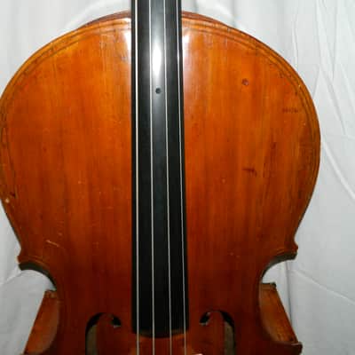 Tyrolean made String Bass circa 1900. Unique Cello shape image 7