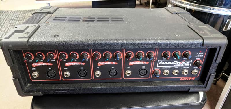 Audio Choice By Sound Tech QM4 4 Channel Powered 100w PA Head, Karaoke, Small Rooms image 1