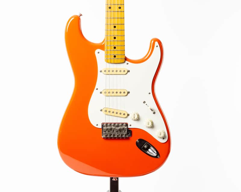 Squier Hank Marvin Stratocaster 1991 Fiesta Red image 1