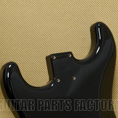 099-8003-706 Genuine Fender Black Classic Series 60s Strat SSS Alder Guitar Body Vintage Bridge image 5