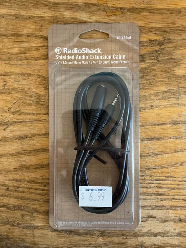Radio Shack 6 FT Shielded audio extension Cable 1/8” image 1