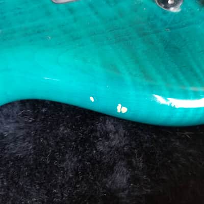 Pedulla MVP-6 Hexabuzz Fretless 6 String Left-Handed 1993 Green/Blue image 11