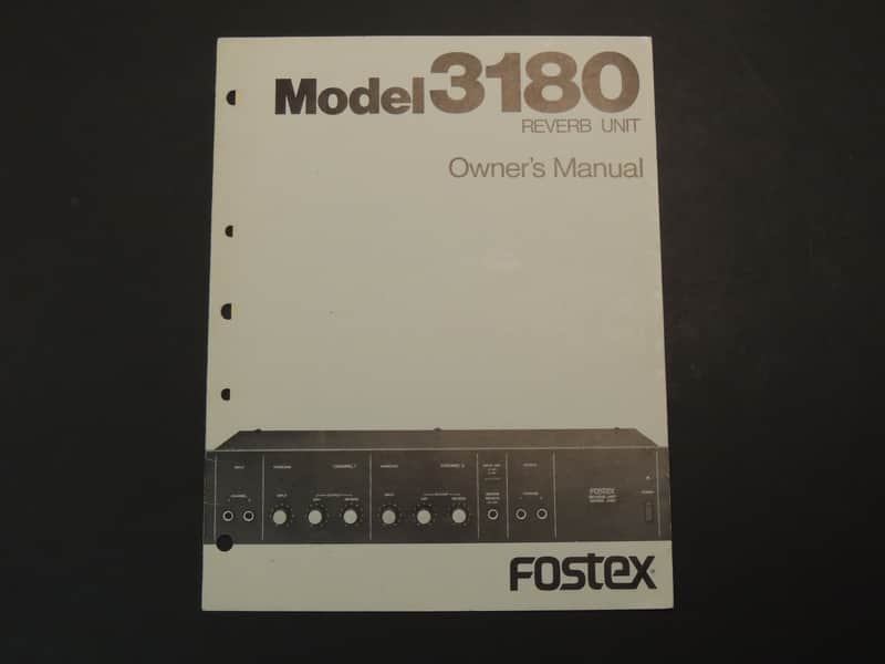 Fostex Model 3180 Owner's Manual [Three Wave Music] image 1
