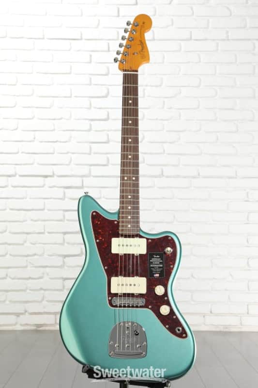 Fender American Professional Classic Jazzmaster Electric Guitar - Faded Sherwood Green Metallic (JazzMAPCRSGd1)