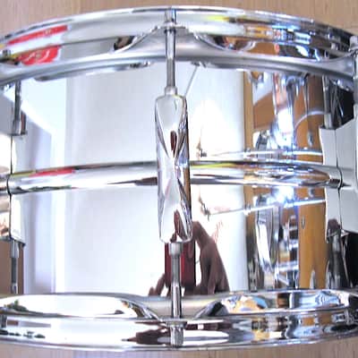 14" x 6.5" Premier 10-Lug Steel Beaded Shell Snare Drum - Vintage image 7