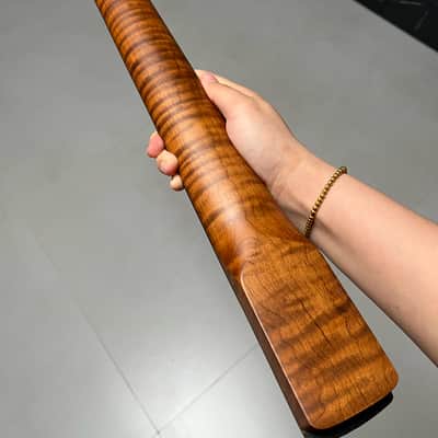 AAAAA Ebony fretboard Bone nut Roasted flame Maple Electric Guitar Neck Round stainless steel 22 frets Colored shell blocks Inlay satin image 11