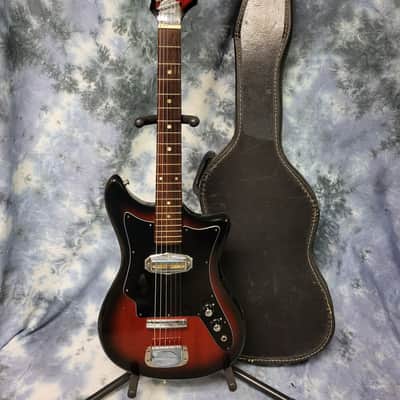 Vintage RARE 1962 Teisco Gen Gakki Audition Gold Foil Pickup Electric Guitar Pro Setup New Strings Original Soft Shell Case 1962 image 1