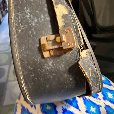 Vintage MIJ Viola Violin Beatle Bass Chipboard Case 1960s? - Black Marble image 8
