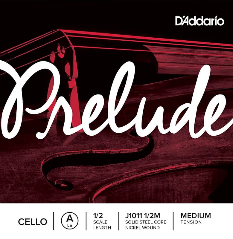 D'Addario J1011-12M Prelude 1/2-Scale Cello Single A String - Medium image 1