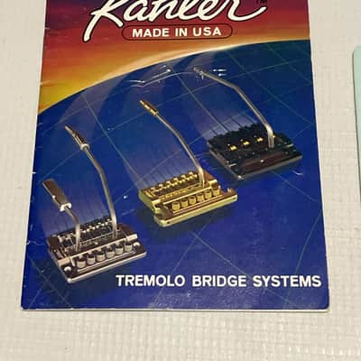 1980's Era Kahler USA Tremolo Bridge Guitars Factory Owner's Manual & Warranty Brochure image 3