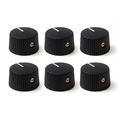 Black Vintage-Style Amplifier Knobs w/ Set Screw (Set of 10) - Fits 6.35mm Pots image 2