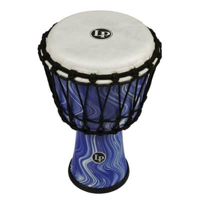 Latin Percussion LP1607BM World 7" Rope Circle Djembe, Blue Marble image 3