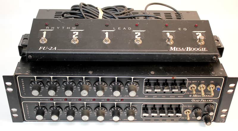 Mesa Boogie Quad Preamp with FU-2A Footswitch 1980s | Reverb