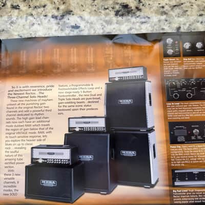 Mesa Boogie Catalog 2001 dual triple rectifier solo recto verb road King M pulse Bass walkabout head cabinet combo image 4