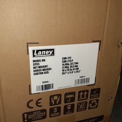 Laney CUB-212 100-Watt 2x12" Open-Back Guitar Speaker Cabinet image 7