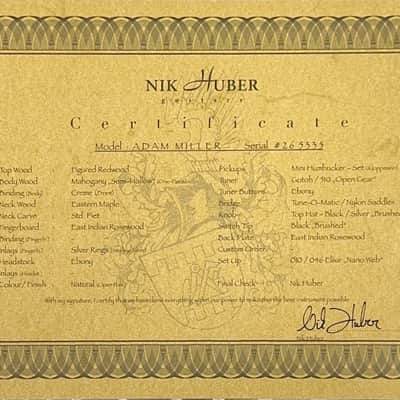 Nik Huber Guitars Adam Miller Signature - Natural #65335 image 18
