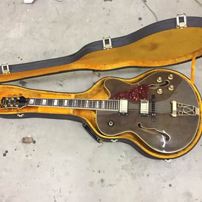 Condor hollowbody guitar made in japan 70's /80's Moss Green with Gold Hardware image 1