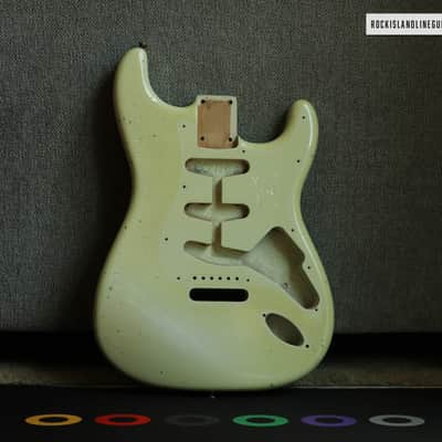 Fender Custom Shop 1960 Stratocaster Body - 2001 Relic Aged Olympic White image 1