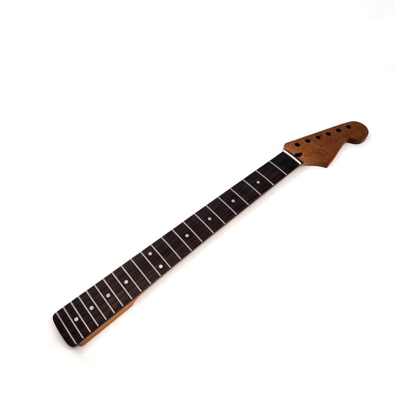 Brio Nitro Satin Roasted Maple-Rosewood S-Style Neck w/Walnut Truss Rod Plug - Satin image 1