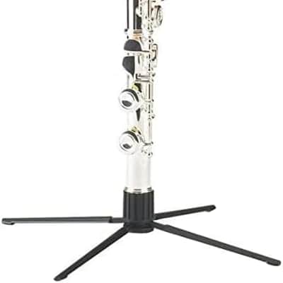 Portable Flute Stand Holder Metal Foldable Support 4-Leg Stand Wind Instrument Accessory Black image 4