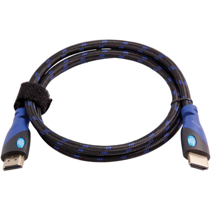 Top Dog Cables - TD-03BKBL3 - Gold Premium 3' High Speed HDMI Cable with Ethernet - Black/Blue - 3D HD Gaming Systems PC DVD TV Blu Ray image 1