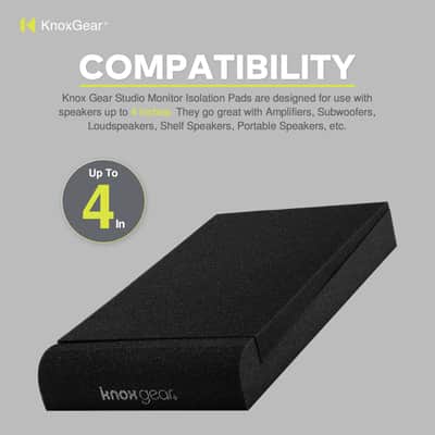Knox Gear Studio Monitor Isolation Pads for 3-4-Inch Speakers (2-Pack) image 3