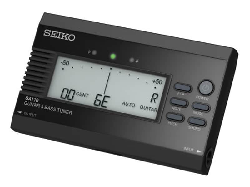 SEIKO SAT10 Guitar & Bass electronic TUNER new - Black image 1