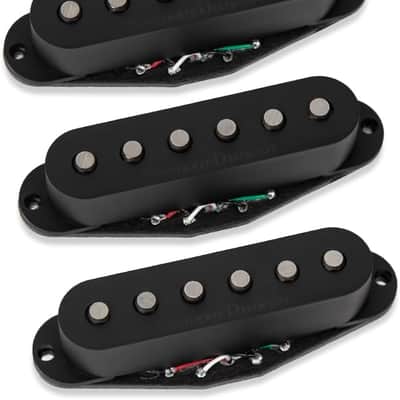 Seymour Duncan Hot Chicken Strat/Stratocaster Complete Pickup Set, BLACK image 1