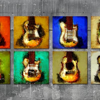 Gibson '57 Reissue Les Paul - Set of Eight Pieces - Original Art by Sergio Lazo image 3