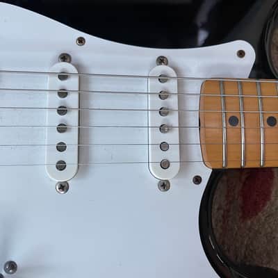 Vintage 1988 Fender Stratocaster Black MIJ Japan image 7